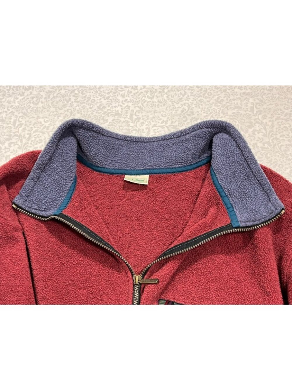 Vtg L.L. Bean Jacket Mens 2XL Red Fleece Anorak 1/4 Zip Ski Pullover 90s - Picture 6 of 10
